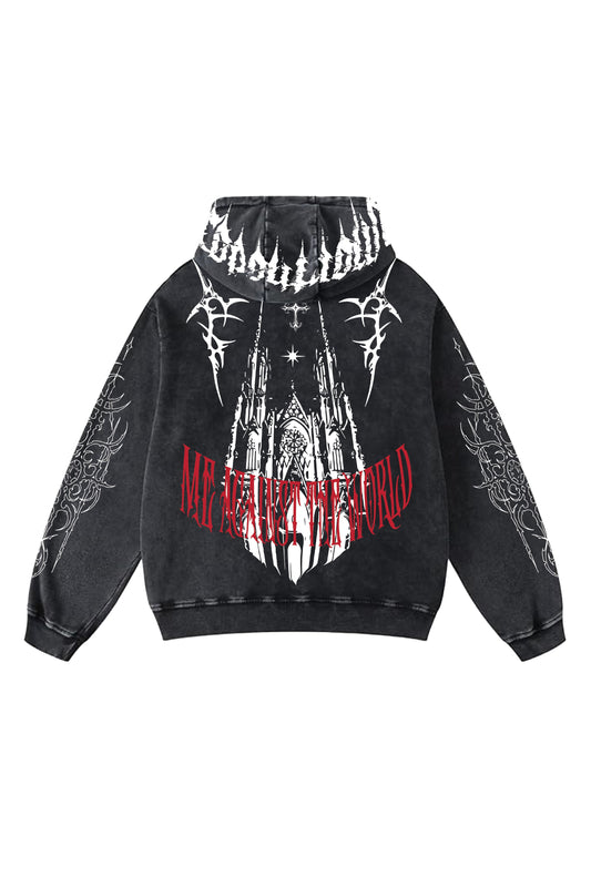 Hollow Crown Designed Oversized Hoodie