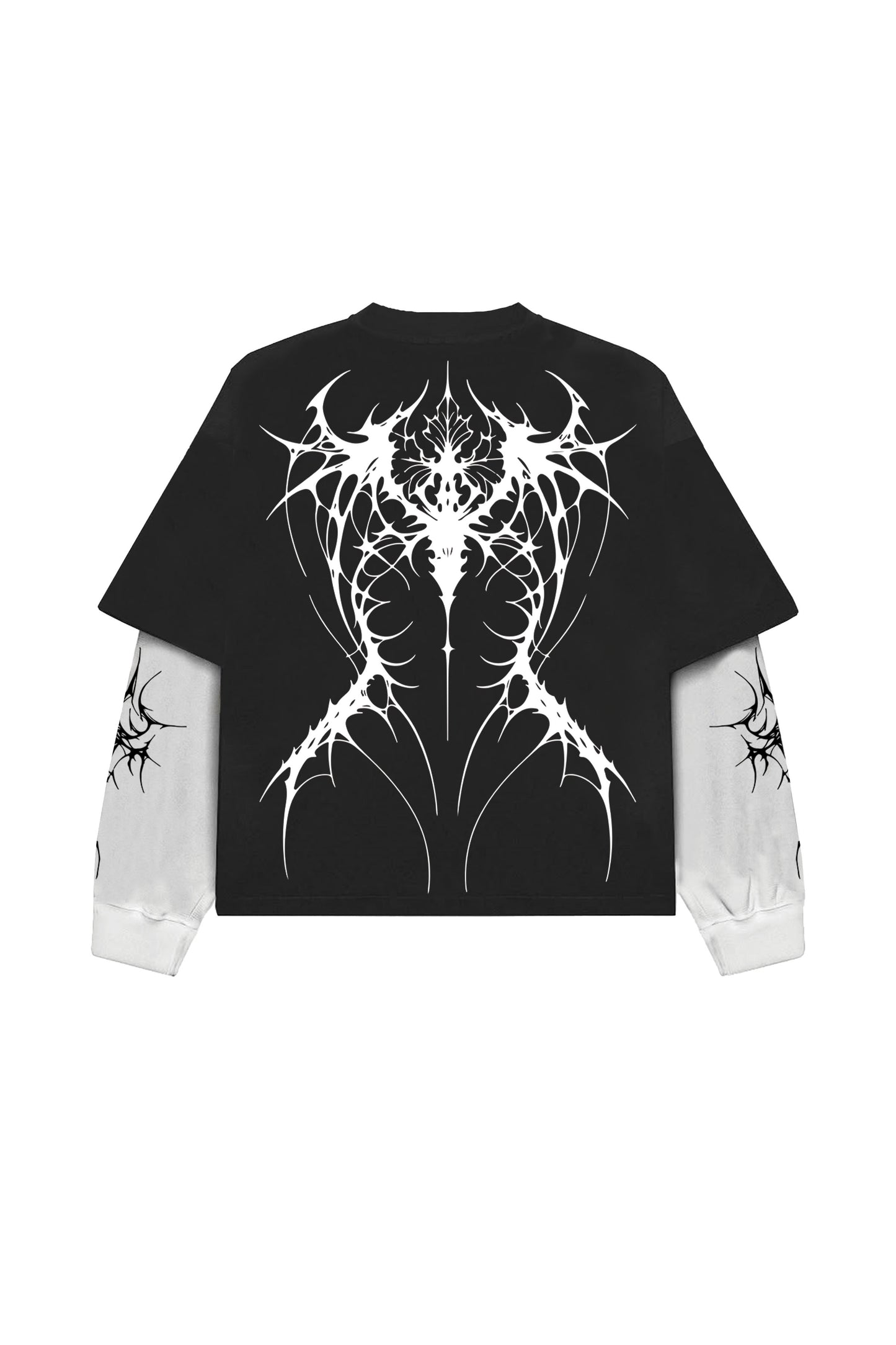 Encrypted Soul Designed B&W LS Oversized Tee