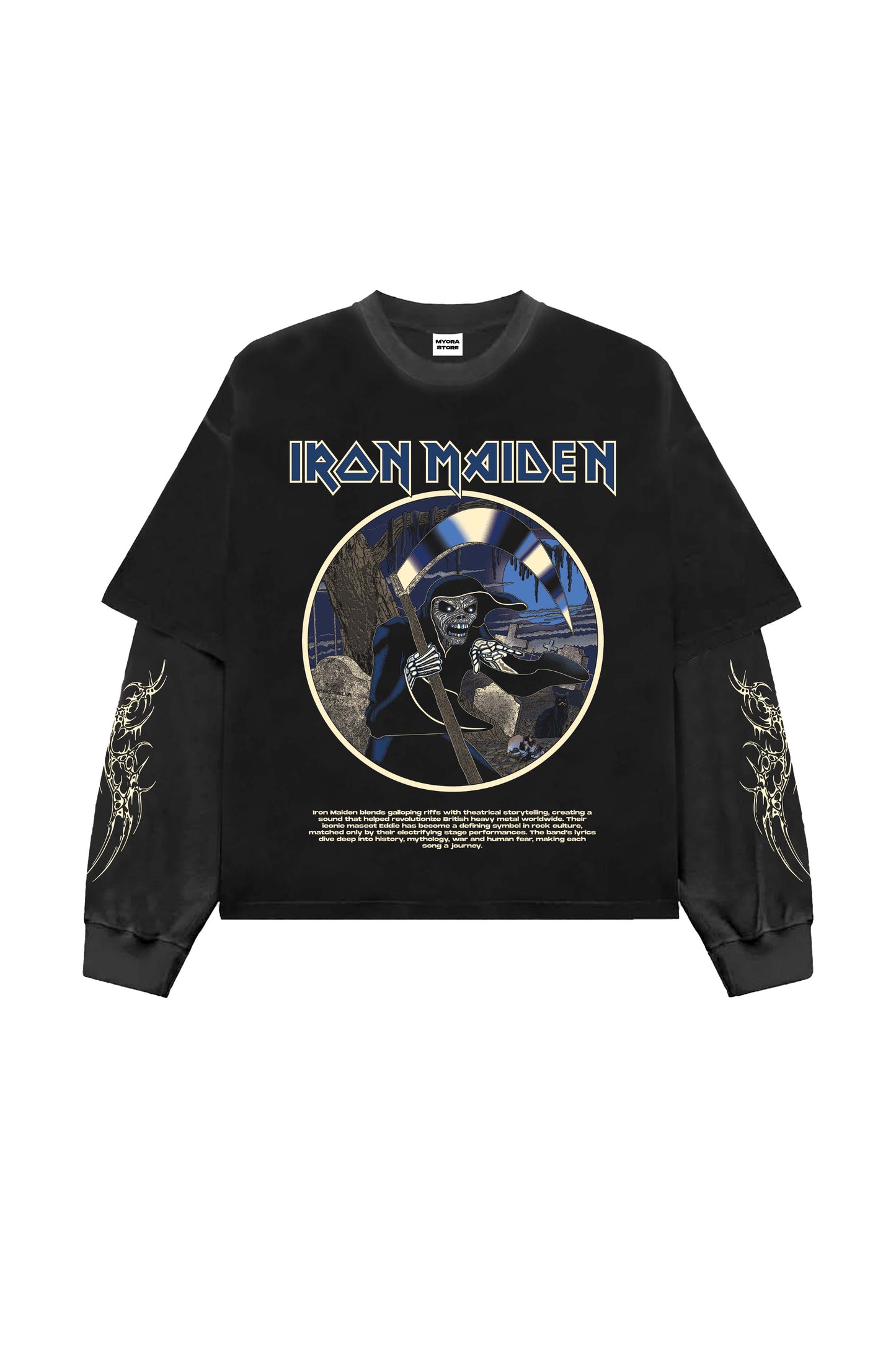 Iron Maiden 01 Designed Oversized Long Sleeve Tee