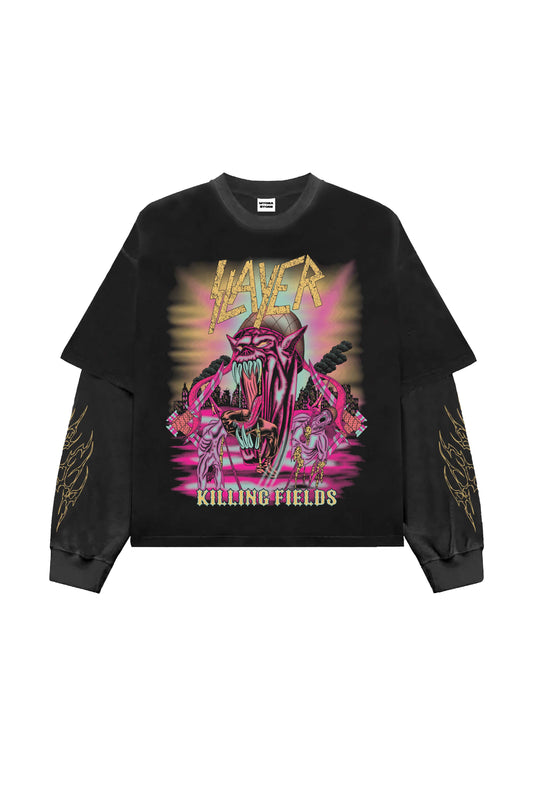 Slayer Designed Oversized Long Sleeve Tee