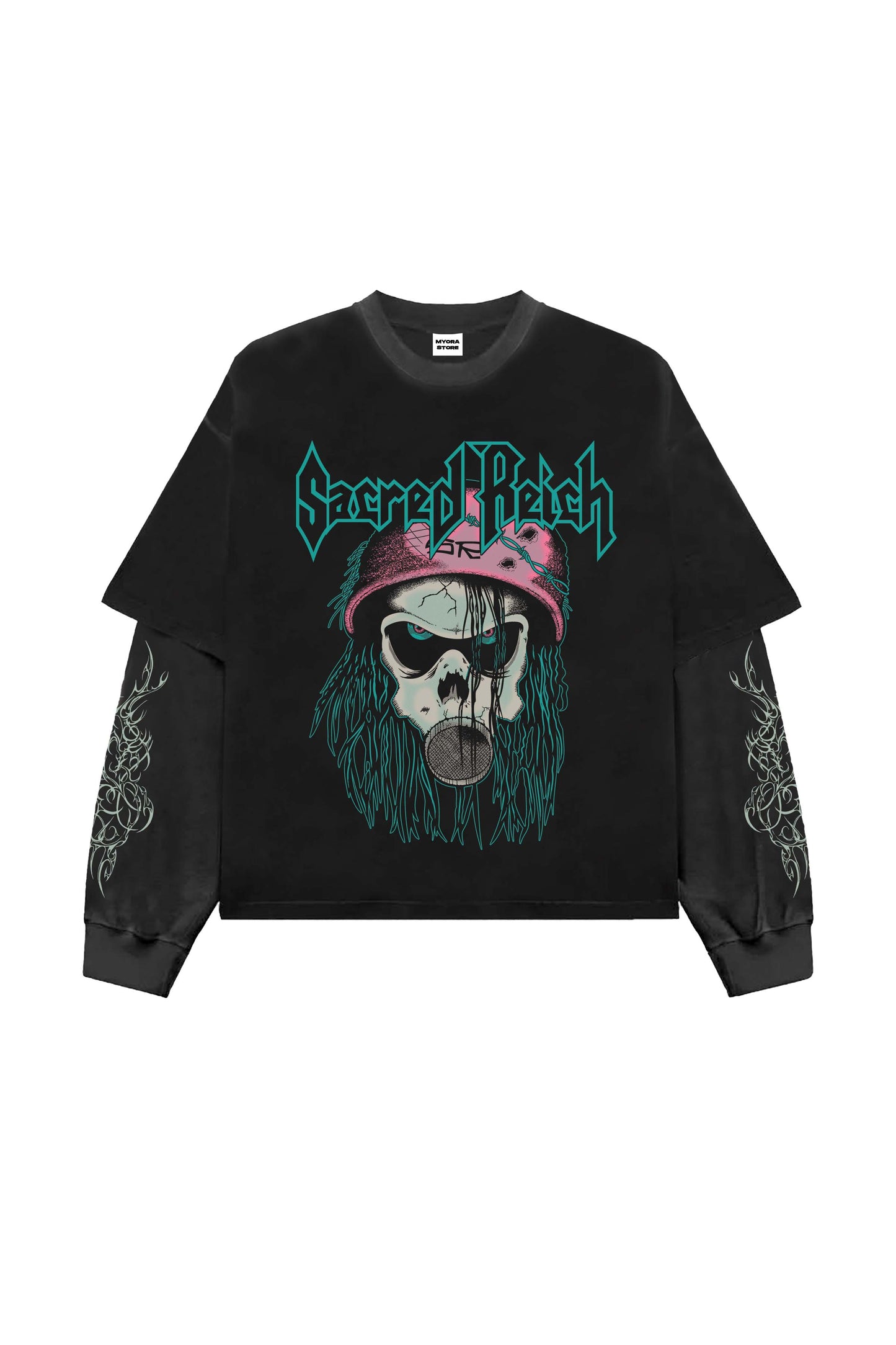 Sacred Reich Designed Oversized Long Sleeve Tee