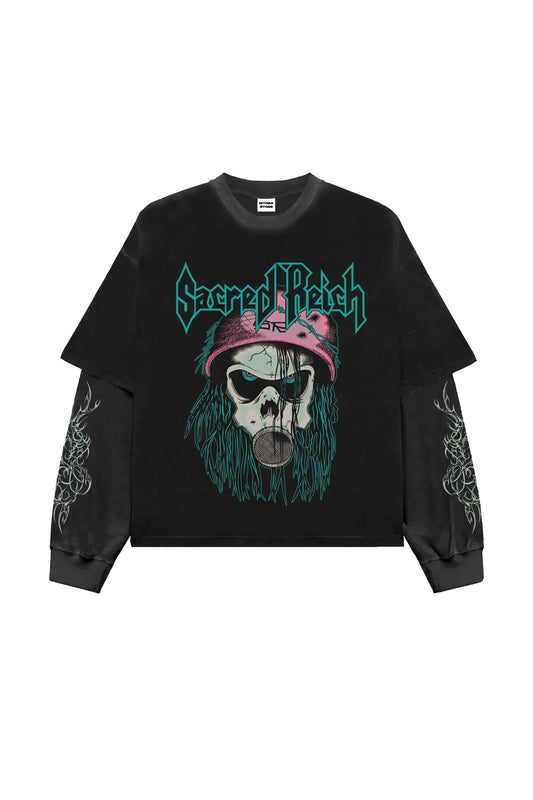 Sacred Reich Designed Oversized Long Sleeve Tee