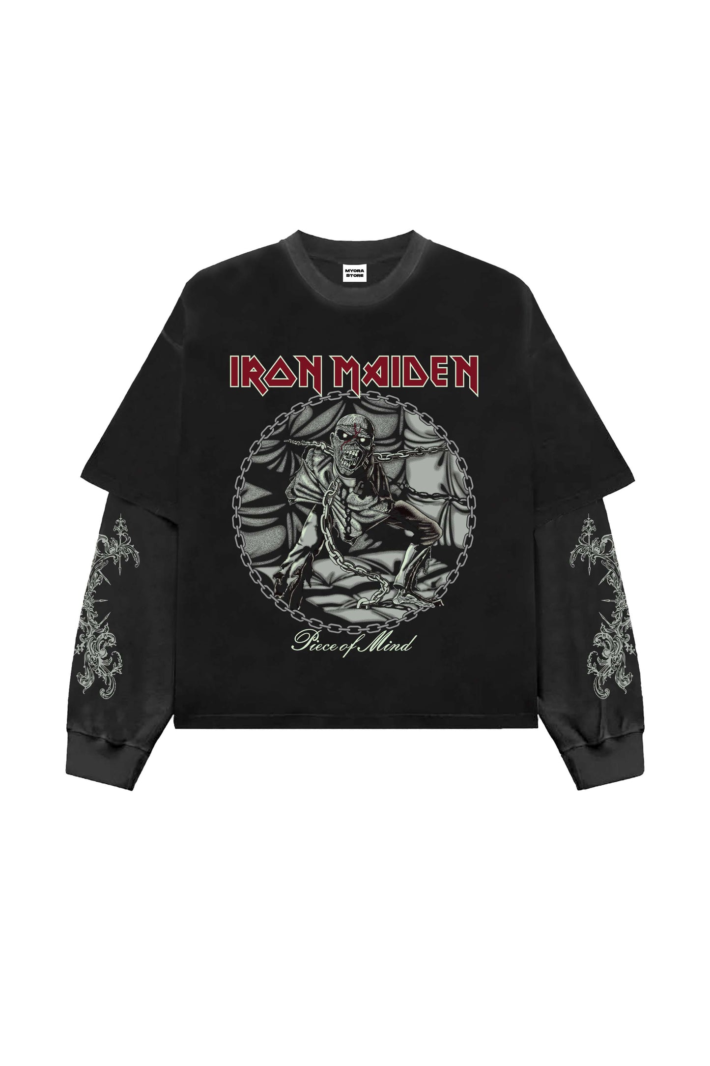 Iron Maiden Designed Oversized Long Sleeve Tee