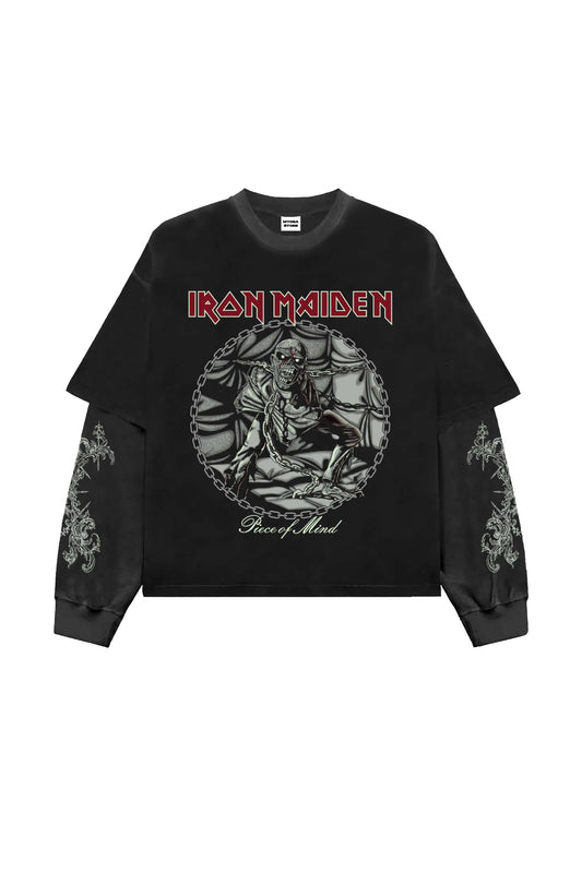 Iron Maiden Designed Oversized Long Sleeve Tee